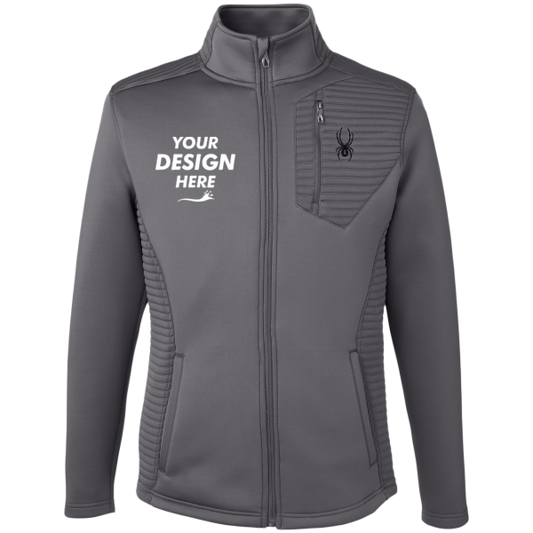 Spyder Men's Venom Full-Zip Jacket, Polar, Front view, Mockup