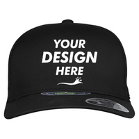 Spyder Radykl Flexfit Trucker Cap, Black / Black, Front view, Mockup