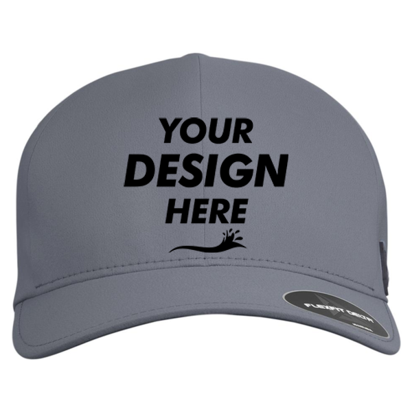 Spyder Resystr Flexfit Snapback Cap, Polar, Front view, Mockup