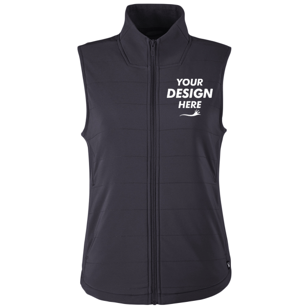 Spyder Women's Axis Insulated Vest, Black, Front view, Mockup