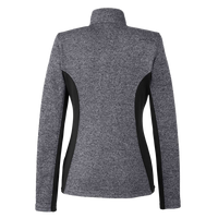 Spyder Women's Constant Full-Zip Sweater Fleece Jacket, Black Heather / Black / Black, Back view