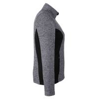 Spyder Women's Constant Full-Zip Sweater Fleece Jacket, Black Heather / Black / Black, Right Sleeve view