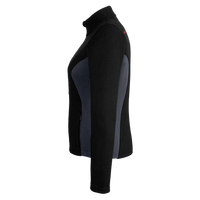 Spyder Women's Constant Full-Zip Sweater Fleece Jacket, Black / Polar / Red, Left Sleeve view