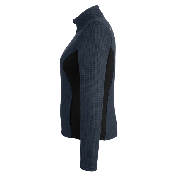 Spyder Women's Constant Full-Zip Sweater Fleece Jacket, Frontier / Black / White, Left Sleeve view