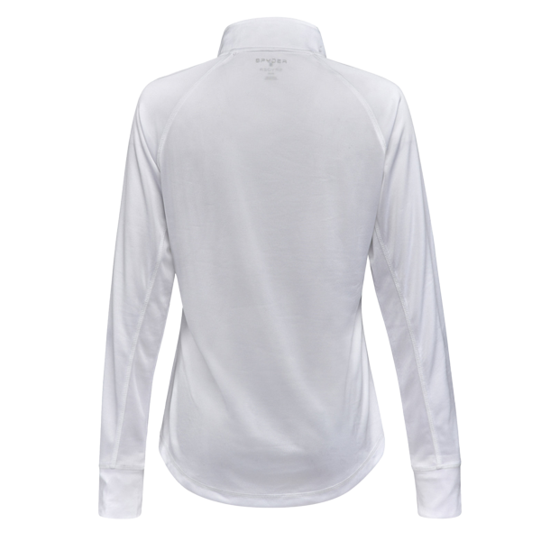 Spyder Women's Freestyle Half-Zip Pullover, White, Back view