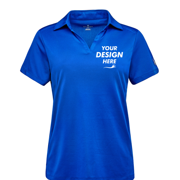Spyder Women's Freestyle Polo, Electric Blue, Front view, Mockup