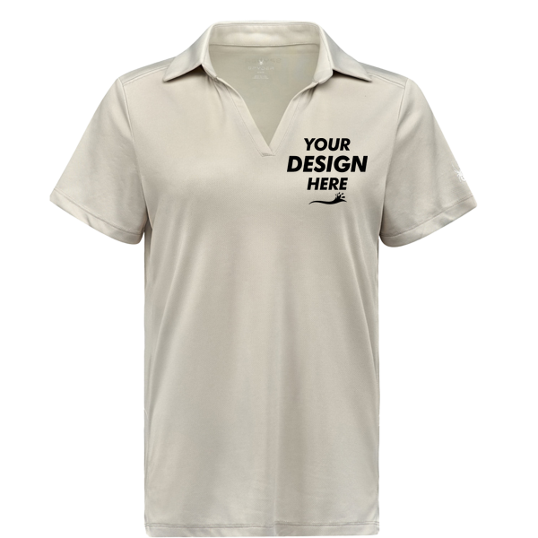 Spyder Women's Freestyle Polo, Platinum, Front view, Mockup