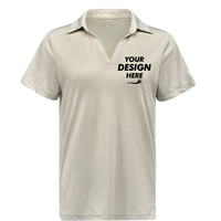 Spyder Women's Freestyle Polo, Platinum, Front view, Mockup