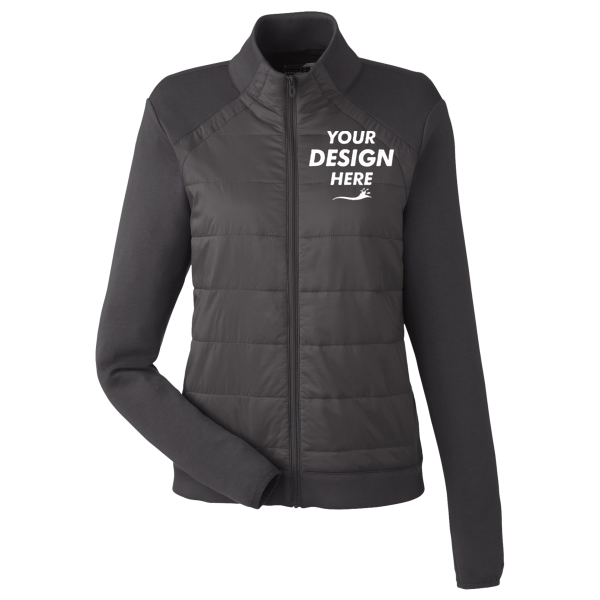 Spyder Women's Impact Full-Zip Jacket, Black, Front view, Mockup