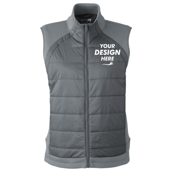 Spyder Women's Impact Vest, Polar, Front view, Mockup