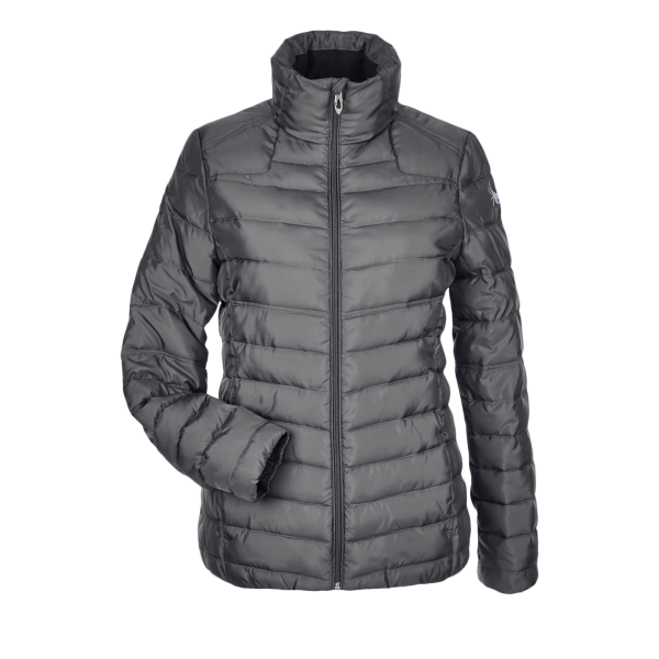 Spyder Women's Insulated Puffer Jacket, Polar / Alloy, Front view