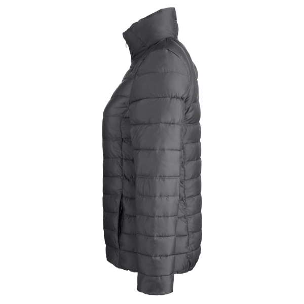 Spyder Women's Insulated Puffer Jacket, Polar / Alloy, Left Sleeve view