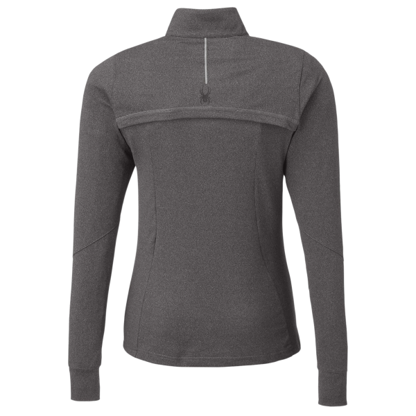 Spyder Women's Spyre Quarter-Zip Pullover, Black Frost, Back view