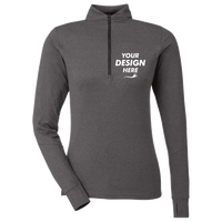 Spyder Women's Spyre Quarter-Zip Pullover, Black Frost, Front view, Mockup