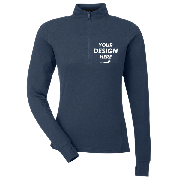 Spyder Women's Spyre Quarter-Zip Pullover, Frontier Frost, Front view, Mockup