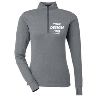 Spyder Women's Spyre Quarter-Zip Pullover, Polar Frost, Front view, Mockup