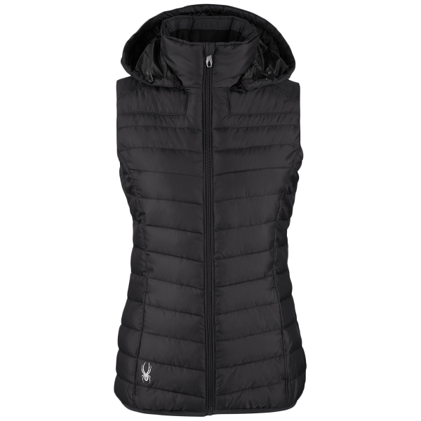 Spyder Women's Supreme Puffer Vest, Black, Front view