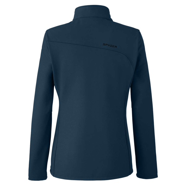 Spyder Women's Transport Soft Shell Jacket, Frontier / Black, Back view