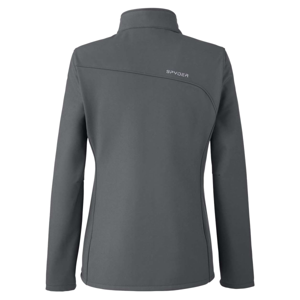 Spyder Women's Transport Soft Shell Jacket, Polar / White, Back view