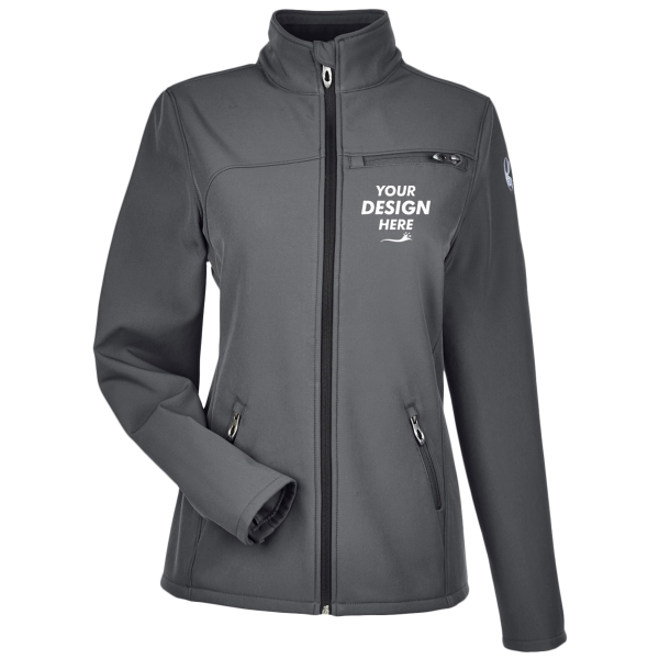 Spyder Women's Transport Soft Shell Jacket, Polar / White, Front view, Mockup