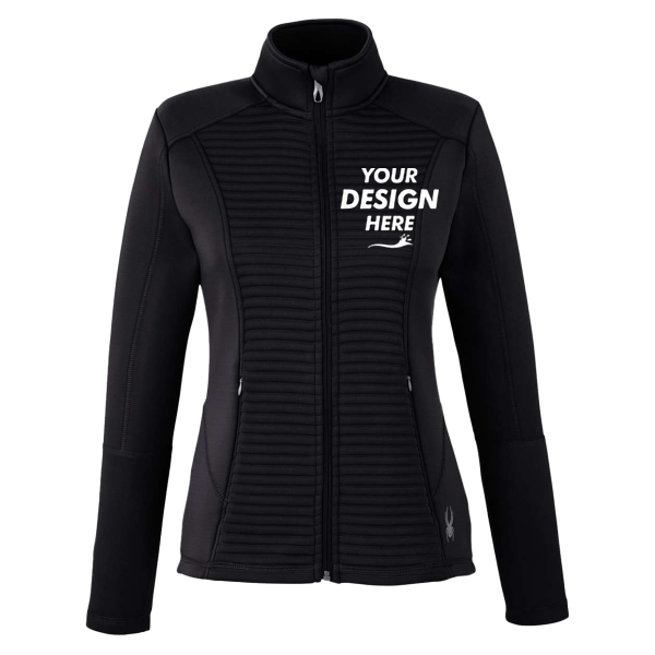 Spyder Women's Venom Full-Zip Jacket, Black, Front view, Mockup