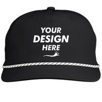 Swannies Brewer Cap, Black / Black, Front view, Mockup