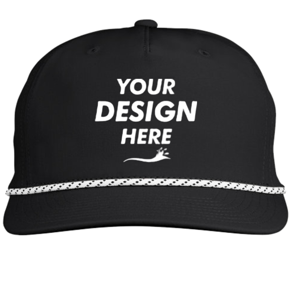 Swannies Brewer Cap, Black / Black, Front view, Mockup