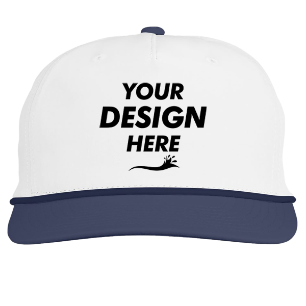 Swannies Brewer Cap, White / Navy, Front view, Mockup