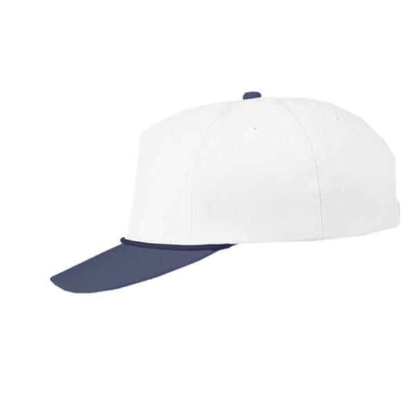 Swannies Brewer Cap, White / Navy, Left Side view