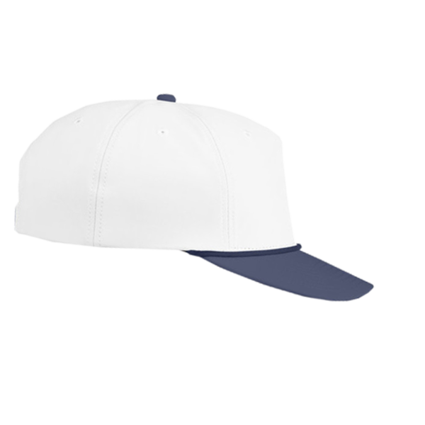 Swannies Brewer Cap, White / Navy, Right Side view