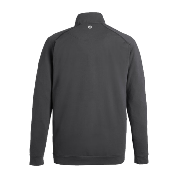 Swannies Men's Colt Quarter-Zip Pullover, Black, Back view
