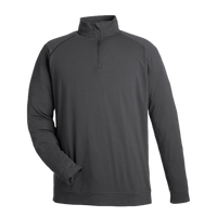 Swannies Men's Colt Quarter-Zip Pullover, Black, Front view