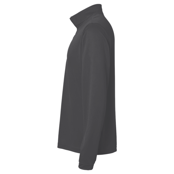Swannies Men's Colt Quarter-Zip Pullover, Black, Left Sleeve view