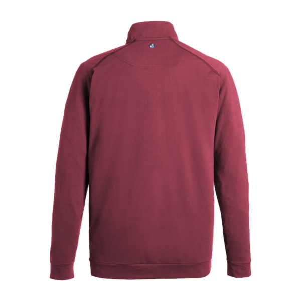 Swannies Men's Colt Quarter-Zip Pullover, Maroon, Back view