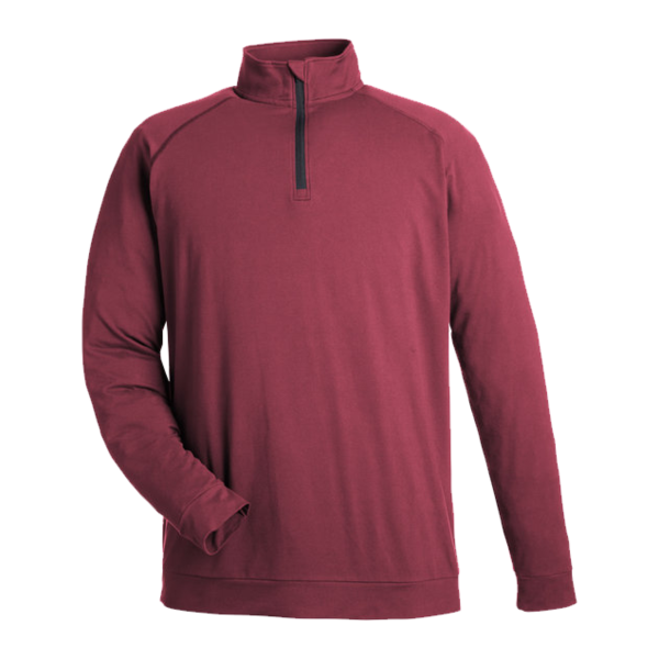 Swannies Men's Colt Quarter-Zip Pullover, Maroon, Front view