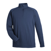 Swannies Men's Colt Quarter-Zip Pullover, Navy, Front view