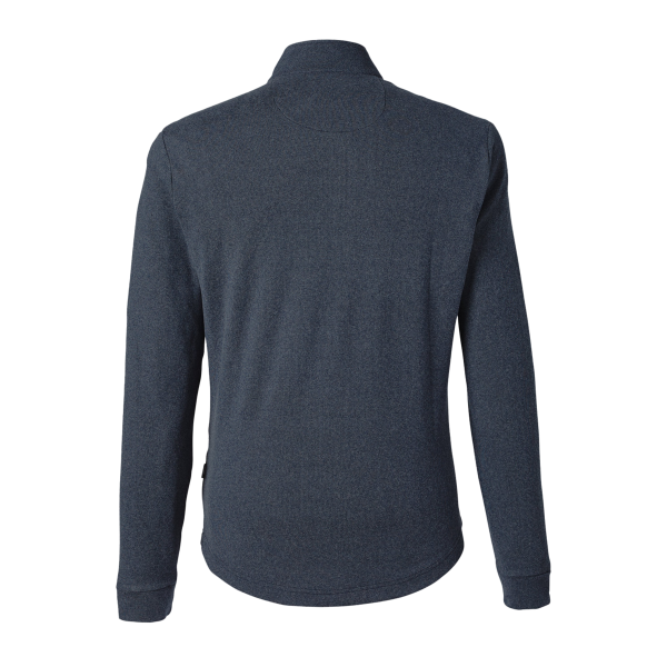 Swannies Men's Emery Quarter-Zip Pullover, Navy Heather / Navy Heather, Back view