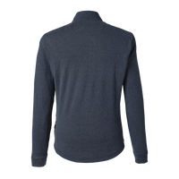 Swannies Men's Emery Quarter-Zip Pullover, Navy Heather / Navy Heather, Back view