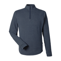 Swannies Men's Emery Quarter-Zip Pullover, Navy Heather / Navy Heather, Front view