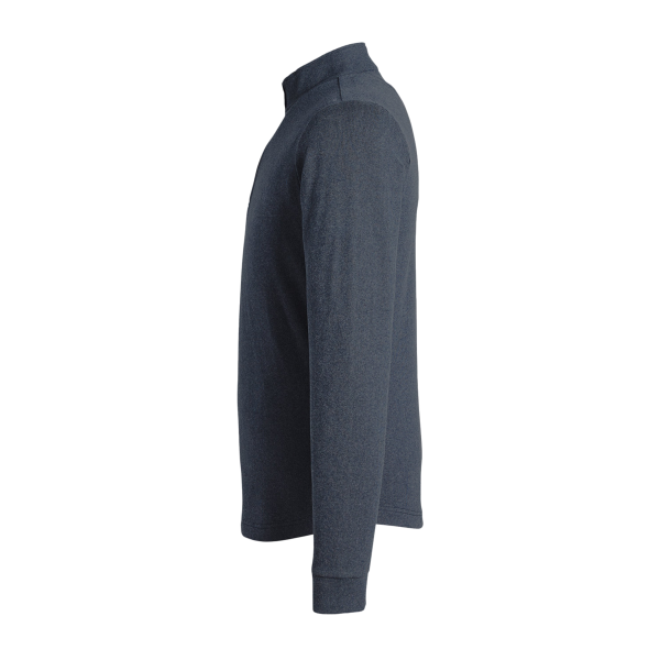 Swannies Men's Emery Quarter-Zip Pullover, Navy Heather / Navy Heather, Left Sleeve view