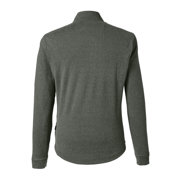 Swannies Men's Emery Quarter-Zip Pullover, Olive / Grey Heather, Back view