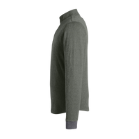 Swannies Men's Emery Quarter-Zip Pullover, Olive / Grey Heather, Left Sleeve view