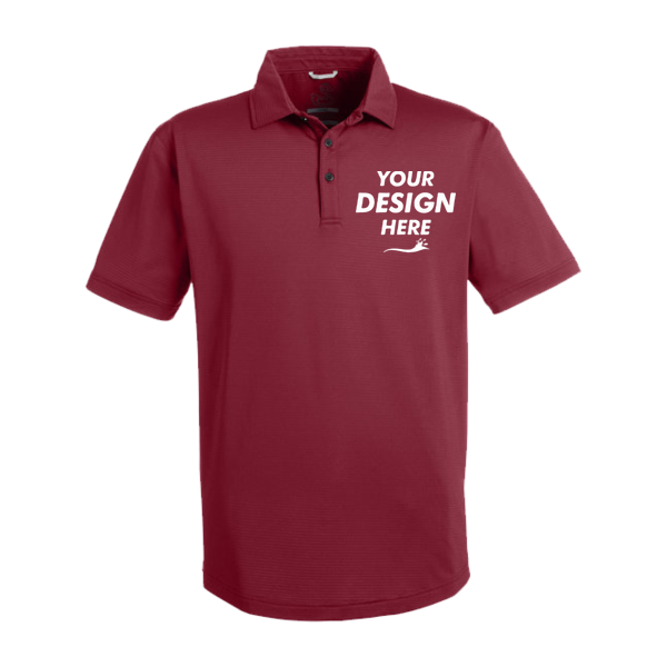 Swannies Men's Ford Polo, Maroon, Front view, Mockup