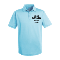 Swannies Men's Ford Polo, Sky, Front view, Mockup