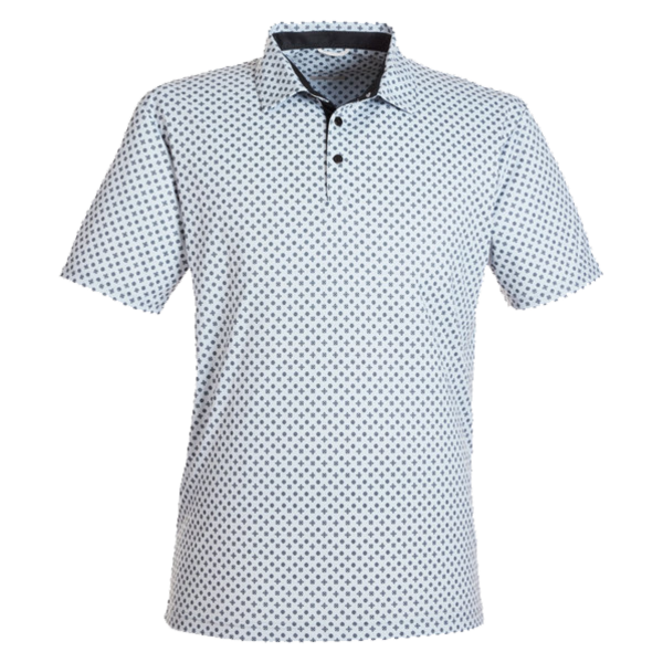 Swannies Men's Hazelwood Polo, Glacier / Black, Front view