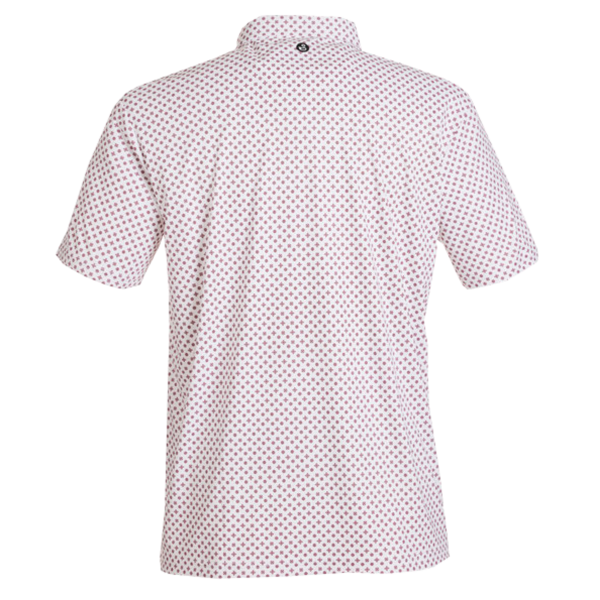 Swannies Men's Hazelwood Polo, Maroon / Maroon, Back view