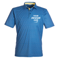 Swannies Men's Hazelwood Polo, Navy / Navy, Front view, Mockup