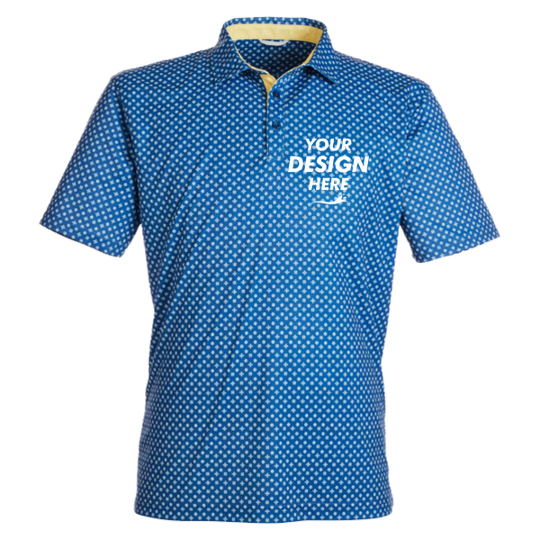 Swannies Men's Hazelwood Polo, Navy / Navy, Front view, Mockup