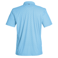 Swannies Men's Hazelwood Polo, Sky / Navy, Back view