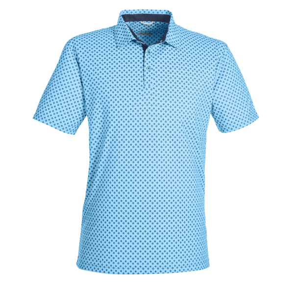 Swannies Men's Hazelwood Polo, Sky / Navy, Front view